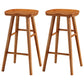 Indoor Pine Modern Bar Stool Contoured Seat Footrest Counter Stool with Wood Legs Walnut 2 Piece Set Clearhalo 'Bar Furniture' 'Bar Stools' 'bar_stools' 'furn' 'furn_bar_stools' 'furniture_bar_stools' 'Kitchen & Dining Furniture' 'kitchen&dining_furn' 'kitchen' 'kitchen_furn' Furniture' 4512379