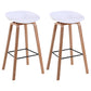 Modern Solid Wood Bar Stool Indoor Bucket Counter Stool with Plastic Seat White 2 Piece Set Clearhalo 'Bar Furniture' 'Bar Stools' 'bar_stools' 'furn' 'furn_bar_stools' 'furniture_bar_stools' 'Kitchen & Dining Furniture' 'kitchen&dining_furn' 'kitchen' 'kitchen_furn' Furniture' 4512389