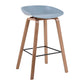 Modern Solid Wood Bar Stool Indoor Bucket Counter Stool with Plastic Seat Pewter 1 Piece Clearhalo 'Bar Furniture' 'Bar Stools' 'bar_stools' 'furn' 'furn_bar_stools' 'furniture_bar_stools' 'Kitchen & Dining Furniture' 'kitchen&dining_furn' 'kitchen' 'kitchen_furn' Furniture' 4512393