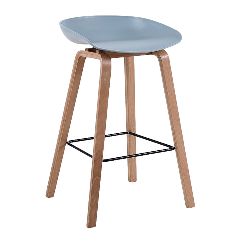 Modern Solid Wood Bar Stool Indoor Bucket Counter Stool with Plastic Seat Pewter 1 Piece Clearhalo 'Bar Furniture' 'Bar Stools' 'bar_stools' 'furn' 'furn_bar_stools' 'furniture_bar_stools' 'Kitchen & Dining Furniture' 'kitchen&dining_furn' 'kitchen' 'kitchen_furn' Furniture' 4512393