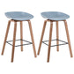 Modern Solid Wood Bar Stool Indoor Bucket Counter Stool with Plastic Seat Pewter 2 Piece Set Clearhalo 'Bar Furniture' 'Bar Stools' 'bar_stools' 'furn' 'furn_bar_stools' 'furniture_bar_stools' 'Kitchen & Dining Furniture' 'kitchen&dining_furn' 'kitchen' 'kitchen_furn' Furniture' 4512395