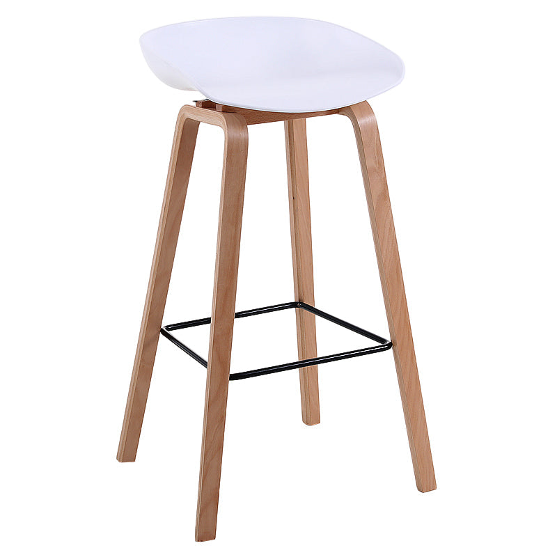 Modern Solid Wood Bar Stool Indoor Bucket Counter Stool with Plastic Seat Clearhalo 'Bar Furniture' 'Bar Stools' 'bar_stools' 'furn' 'furn_bar_stools' 'furniture_bar_stools' 'Kitchen & Dining Furniture' 'kitchen&dining_furn' 'kitchen' 'kitchen_furn' Furniture' 4512396