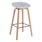 Modern Solid Wood Bar Stool Indoor Bucket Counter Stool with Plastic Seat Light Gray 1 Piece Clearhalo 'Bar Furniture' 'Bar Stools' 'bar_stools' 'furn' 'furn_bar_stools' 'furniture_bar_stools' 'Kitchen & Dining Furniture' 'kitchen&dining_furn' 'kitchen' 'kitchen_furn' Furniture' 4512406