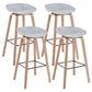 Modern Solid Wood Bar Stool Indoor Bucket Counter Stool with Plastic Seat Light Gray 4 Piece Set Bar Stool(30"H) Clearhalo 'Bar Furniture' 'Bar Stools' 'bar_stools' 'furn' 'furn_bar_stools' 'furniture_bar_stools' 'Kitchen & Dining Furniture' 'kitchen&dining_furn' 'kitchen' 'kitchen_furn' Furniture' 4512408