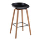 Modern Solid Wood Bar Stool Indoor Bucket Counter Stool with Plastic Seat Black 1 Piece Clearhalo 'Bar Furniture' 'Bar Stools' 'bar_stools' 'furn' 'furn_bar_stools' 'furniture_bar_stools' 'Kitchen & Dining Furniture' 'kitchen&dining_furn' 'kitchen' 'kitchen_furn' Furniture' 4512409
