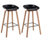 Modern Solid Wood Bar Stool Indoor Bucket Counter Stool with Plastic Seat Black 2 Piece Set Clearhalo 'Bar Furniture' 'Bar Stools' 'bar_stools' 'furn' 'furn_bar_stools' 'furniture_bar_stools' 'Kitchen & Dining Furniture' 'kitchen&dining_furn' 'kitchen' 'kitchen_furn' Furniture' 4512410