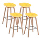 Modern Solid Wood Bar Stool Indoor Bucket Counter Stool with Plastic Seat Yellow 4 Piece Set Clearhalo 'Bar Furniture' 'Bar Stools' 'bar_stools' 'furn' 'furn_bar_stools' 'furniture_bar_stools' 'Kitchen & Dining Furniture' 'kitchen&dining_furn' 'kitchen' 'kitchen_furn' Furniture' 4512414