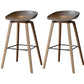 Modern Solid Wood Bar Stool Indoor Bucket Counter Stool with Plastic Seat Dark Gray 2 Piece Set Clearhalo 'Bar Furniture' 'Bar Stools' 'bar_stools' 'furn' 'furn_bar_stools' 'furniture_bar_stools' 'Kitchen & Dining Furniture' 'kitchen&dining_furn' 'kitchen' 'kitchen_furn' Furniture' 4512416