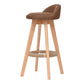 Modern Solid Wood Bar Stool Footrest Low Back Bucket Counter Stool with Cushion, 1 Piece Coffee Natural Clearhalo 'Bar Furniture' 'Bar Stools' 'bar_stools' 'furn' 'furn_bar_stools' 'furniture_bar_stools' 'Kitchen & Dining Furniture' 'kitchen&dining_furn' 'kitchen' 'kitchen_furn' Furniture' 4512430