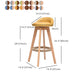 Modern Solid Wood Bar Stool Footrest Low Back Bucket Counter Stool with Cushion, 1 Piece Clearhalo 'Bar Furniture' 'Bar Stools' 'bar_stools' 'furn' 'furn_bar_stools' 'furniture_bar_stools' 'Kitchen & Dining Furniture' 'kitchen&dining_furn' 'kitchen' 'kitchen_furn' Furniture' 4512444