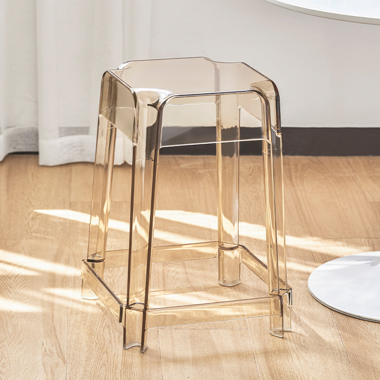 Modern Squared Counter Bar Stool Plastic Armless Bar Stool with Footrest Clearhalo 'Bar Furniture' 'Bar Stools' 'bar_stools' 'furn' 'furn_bar_stools' 'furniture_bar_stools' 'Kitchen & Dining Furniture' 'kitchen&dining_furn' 'kitchen' 'kitchen_furn' Furniture' 4512467