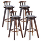Traditional Counter Bar Stool Leather Armless Bar Stool with Footrest Wood Base Grey 4 Piece Set Clearhalo 'Bar Furniture' 'Bar Stools' 'bar_stools' 'furn' 'furn_bar_stools' 'furniture_bar_stools' 'Kitchen & Dining Furniture' 'kitchen&dining_furn' 'kitchen' 'kitchen_furn' Furniture' 4512527