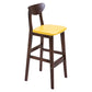 Modern Counter Bar Stool Armless Wood Bar Stool with Footrest and Backrest Brown Yellow 1 Piece Clearhalo 'Bar Furniture' 'Bar Stools' 'bar_stools' 'furn' 'furn_bar_stools' 'furniture_bar_stools' 'Kitchen & Dining Furniture' 'kitchen&dining_furn' 'kitchen' 'kitchen_furn' Furniture' 4512536