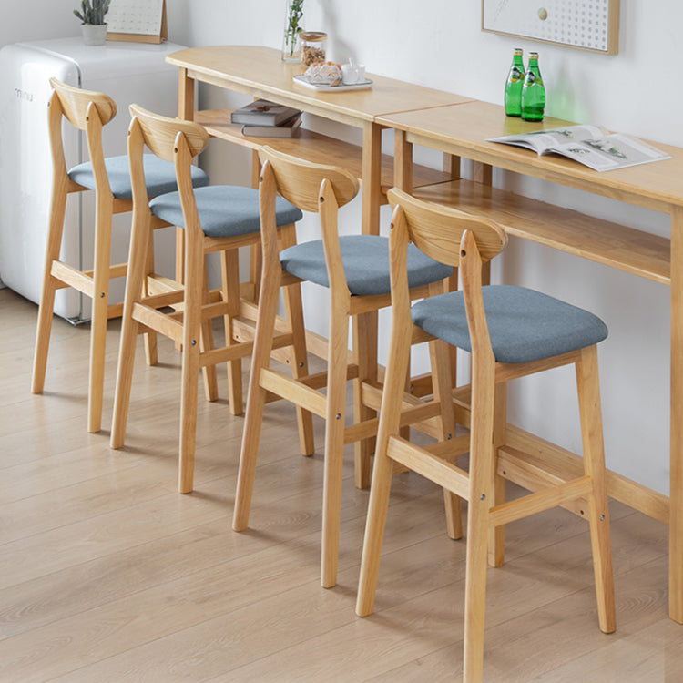 Modern Counter Bar Stool Armless Wood Bar Stool with Footrest and Backrest Clearhalo 'Bar Furniture' 'Bar Stools' 'bar_stools' 'furn' 'furn_bar_stools' 'furniture_bar_stools' 'Kitchen & Dining Furniture' 'kitchen&dining_furn' 'kitchen' 'kitchen_furn' Furniture' 4512539