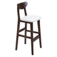 Modern Counter Bar Stool Armless Wood Bar Stool with Footrest and Backrest Brown White 1 Piece Clearhalo 'Bar Furniture' 'Bar Stools' 'bar_stools' 'furn' 'furn_bar_stools' 'furniture_bar_stools' 'Kitchen & Dining Furniture' 'kitchen&dining_furn' 'kitchen' 'kitchen_furn' Furniture' 4512542