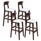 Modern Counter Bar Stool Armless Wood Bar Stool with Footrest and Backrest Brown White 4 Piece Set Clearhalo 'Bar Furniture' 'Bar Stools' 'bar_stools' 'furn' 'furn_bar_stools' 'furniture_bar_stools' 'Kitchen & Dining Furniture' 'kitchen&dining_furn' 'kitchen' 'kitchen_furn' Furniture' 4512546