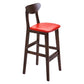 Modern Counter Bar Stool Armless Wood Bar Stool with Footrest and Backrest Brown Red 1 Piece Clearhalo 'Bar Furniture' 'Bar Stools' 'bar_stools' 'furn' 'furn_bar_stools' 'furniture_bar_stools' 'Kitchen & Dining Furniture' 'kitchen&dining_furn' 'kitchen' 'kitchen_furn' Furniture' 4512547