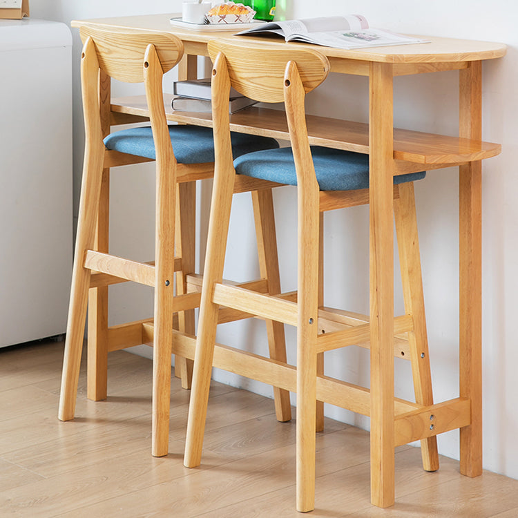 Modern Counter Bar Stool Armless Wood Bar Stool with Footrest and Backrest Clearhalo 'Bar Furniture' 'Bar Stools' 'bar_stools' 'furn' 'furn_bar_stools' 'furniture_bar_stools' 'Kitchen & Dining Furniture' 'kitchen&dining_furn' 'kitchen' 'kitchen_furn' Furniture' 4512553