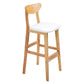 Modern Counter Bar Stool Armless Wood Bar Stool with Footrest and Backrest Natural White 1 Piece Clearhalo 'Bar Furniture' 'Bar Stools' 'bar_stools' 'furn' 'furn_bar_stools' 'furniture_bar_stools' 'Kitchen & Dining Furniture' 'kitchen&dining_furn' 'kitchen' 'kitchen_furn' Furniture' 4512554