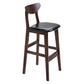 Modern Counter Bar Stool Armless Wood Bar Stool with Footrest and Backrest Brown Black 1 Piece Clearhalo 'Bar Furniture' 'Bar Stools' 'bar_stools' 'furn' 'furn_bar_stools' 'furniture_bar_stools' 'Kitchen & Dining Furniture' 'kitchen&dining_furn' 'kitchen' 'kitchen_furn' Furniture' 4512575