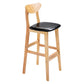 Modern Counter Bar Stool Armless Wood Bar Stool with Footrest and Backrest Natural Black 1 Piece Clearhalo 'Bar Furniture' 'Bar Stools' 'bar_stools' 'furn' 'furn_bar_stools' 'furniture_bar_stools' 'Kitchen & Dining Furniture' 'kitchen&dining_furn' 'kitchen' 'kitchen_furn' Furniture' 4512581