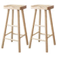Contemporary Wood Counter Bar Stool Backless Saddle Seat Bar Stool with Footrest 2 Piece Set Clearhalo 'Bar Furniture' 'Bar Stools' 'bar_stools' 'furn' 'furn_bar_stools' 'furniture_bar_stools' 'Kitchen & Dining Furniture' 'kitchen&dining_furn' 'kitchen' 'kitchen_furn' Furniture' 4512590