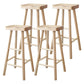 Contemporary Wood Counter Bar Stool Backless Saddle Seat Bar Stool with Footrest 4 Piece Set Clearhalo 'Bar Furniture' 'Bar Stools' 'bar_stools' 'furn' 'furn_bar_stools' 'furniture_bar_stools' 'Kitchen & Dining Furniture' 'kitchen&dining_furn' 'kitchen' 'kitchen_furn' Furniture' 4512592