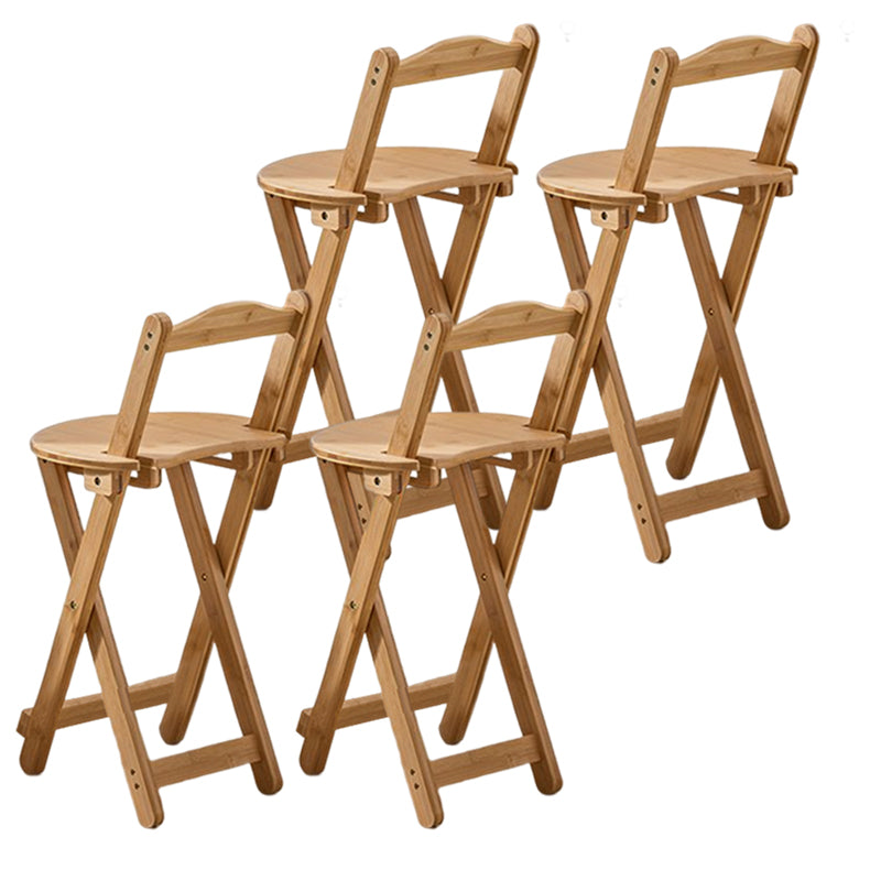 Modern Armless Backrest Counter Stool Wood Bedroom Bar Stool with Wooden Seat and Pedal Natural 4 Piece Set Bar Stool(30"H) Clearhalo 'Bar Furniture' 'Bar Stools' 'bar_stools' 'furn' 'furn_bar_stools' 'furniture_bar_stools' 'Kitchen & Dining Furniture' 'kitchen&dining_furn' 'kitchen' 'kitchen_furn' Furniture' 4512617