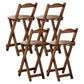 Modern Armless Backrest Counter Stool Wood Bedroom Bar Stool with Wooden Seat and Pedal Brown 4 Piece Set Short Stool(18"H) Clearhalo 'Bar Furniture' 'Bar Stools' 'bar_stools' 'furn' 'furn_bar_stools' 'furniture_bar_stools' 'Kitchen & Dining Furniture' 'kitchen&dining_furn' 'kitchen' 'kitchen_furn' Furniture' 4512623