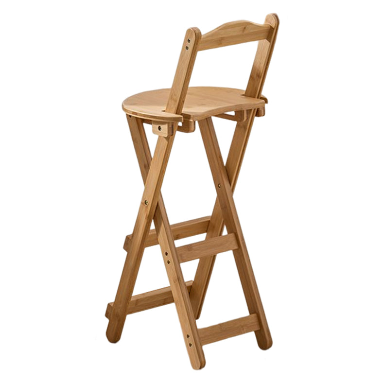 Modern Armless Backrest Counter Stool Wood Bedroom Bar Stool with Wooden Seat and Pedal Natural 1 Piece Short Stool(18"H) Clearhalo 'Bar Furniture' 'Bar Stools' 'bar_stools' 'furn' 'furn_bar_stools' 'furniture_bar_stools' 'Kitchen & Dining Furniture' 'kitchen&dining_furn' 'kitchen' 'kitchen_furn' Furniture' 4512624