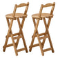 Modern Armless Backrest Counter Stool Wood Bedroom Bar Stool with Wooden Seat and Pedal Natural 2 Piece Set Short Stool(18"H) Clearhalo 'Bar Furniture' 'Bar Stools' 'bar_stools' 'furn' 'furn_bar_stools' 'furniture_bar_stools' 'Kitchen & Dining Furniture' 'kitchen&dining_furn' 'kitchen' 'kitchen_furn' Furniture' 4512625