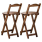 Modern Armless Backrest Counter Stool Wood Bedroom Bar Stool with Wooden Seat and Pedal Brown 2 Piece Set Counter Stool(27"H) Clearhalo 'Bar Furniture' 'Bar Stools' 'bar_stools' 'furn' 'furn_bar_stools' 'furniture_bar_stools' 'Kitchen & Dining Furniture' 'kitchen&dining_furn' 'kitchen' 'kitchen_furn' Furniture' 4512628