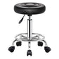 Modern Liftable Rotatable Counter Stool Steel Beauty Shop Bar Stool with Leather Cushion Textured Black 1 Piece Clearhalo 'Bar Furniture' 'Bar Stools' 'bar_stools' 'furn' 'furn_bar_stools' 'furniture_bar_stools' 'Kitchen & Dining Furniture' 'kitchen&dining_furn' 'kitchen' 'kitchen_furn' Furniture' 4512638