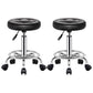 Modern Liftable Rotatable Counter Stool Steel Beauty Shop Bar Stool with Leather Cushion Textured Black 2 Piece Set Clearhalo 'Bar Furniture' 'Bar Stools' 'bar_stools' 'furn' 'furn_bar_stools' 'furniture_bar_stools' 'Kitchen & Dining Furniture' 'kitchen&dining_furn' 'kitchen' 'kitchen_furn' Furniture' 4512640