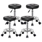 Modern Liftable Rotatable Counter Stool Steel Beauty Shop Bar Stool with Leather Cushion Textured Black 4 Piece Set Clearhalo 'Bar Furniture' 'Bar Stools' 'bar_stools' 'furn' 'furn_bar_stools' 'furniture_bar_stools' 'Kitchen & Dining Furniture' 'kitchen&dining_furn' 'kitchen' 'kitchen_furn' Furniture' 4512642