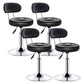 Modern Liftable Rotatable Counter Stool Steel Beauty Shop Bar Stool with Leather Cushion Gold-Black 4 Piece Set Clearhalo 'Bar Furniture' 'Bar Stools' 'bar_stools' 'furn' 'furn_bar_stools' 'furniture_bar_stools' 'Kitchen & Dining Furniture' 'kitchen&dining_furn' 'kitchen' 'kitchen_furn' Furniture' 4512648
