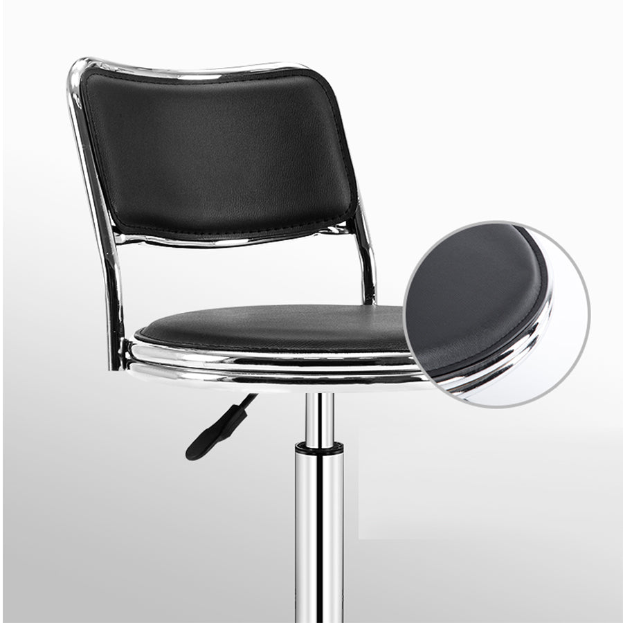 Modern Liftable Rotatable Counter Stool Steel Beauty Shop Bar Stool with Leather Cushion Clearhalo 'Bar Furniture' 'Bar Stools' 'bar_stools' 'furn' 'furn_bar_stools' 'furniture_bar_stools' 'Kitchen & Dining Furniture' 'kitchen&dining_furn' 'kitchen' 'kitchen_furn' Furniture' 4512652