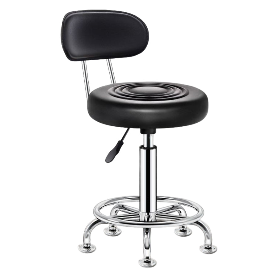 Modern Liftable Rotatable Counter Stool Steel Beauty Shop Bar Stool with Leather Cushion Purple-Black 1 Piece Clearhalo 'Bar Furniture' 'Bar Stools' 'bar_stools' 'furn' 'furn_bar_stools' 'furniture_bar_stools' 'Kitchen & Dining Furniture' 'kitchen&dining_furn' 'kitchen' 'kitchen_furn' Furniture' 4512654