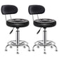 Modern Liftable Rotatable Counter Stool Steel Beauty Shop Bar Stool with Leather Cushion Purple-Black 2 Piece Set Clearhalo 'Bar Furniture' 'Bar Stools' 'bar_stools' 'furn' 'furn_bar_stools' 'furniture_bar_stools' 'Kitchen & Dining Furniture' 'kitchen&dining_furn' 'kitchen' 'kitchen_furn' Furniture' 4512655