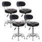 Modern Liftable Rotatable Counter Stool Steel Beauty Shop Bar Stool with Leather Cushion Purple-Black 4 Piece Set Clearhalo 'Bar Furniture' 'Bar Stools' 'bar_stools' 'furn' 'furn_bar_stools' 'furniture_bar_stools' 'Kitchen & Dining Furniture' 'kitchen&dining_furn' 'kitchen' 'kitchen_furn' Furniture' 4512656