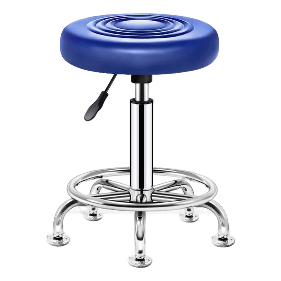Modern Liftable Rotatable Counter Stool Steel Beauty Shop Bar Stool with Leather Cushion Light Blue 1 Piece Clearhalo 'Bar Furniture' 'Bar Stools' 'bar_stools' 'furn' 'furn_bar_stools' 'furniture_bar_stools' 'Kitchen & Dining Furniture' 'kitchen&dining_furn' 'kitchen' 'kitchen_furn' Furniture' 4512660
