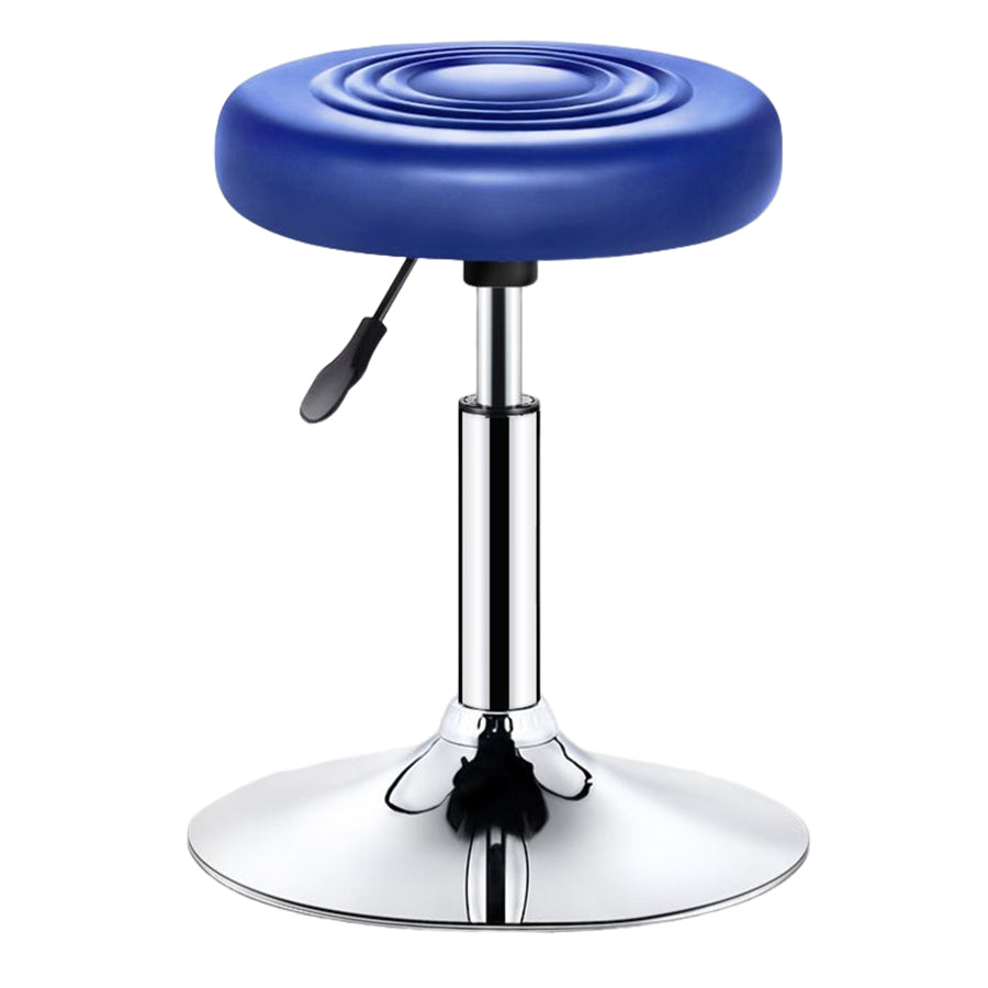 Modern Liftable Rotatable Counter Stool Steel Beauty Shop Bar Stool with Leather Cushion Royal Blue 1 Piece Clearhalo 'Bar Furniture' 'Bar Stools' 'bar_stools' 'furn' 'furn_bar_stools' 'furniture_bar_stools' 'Kitchen & Dining Furniture' 'kitchen&dining_furn' 'kitchen' 'kitchen_furn' Furniture' 4512666