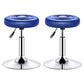 Modern Liftable Rotatable Counter Stool Steel Beauty Shop Bar Stool with Leather Cushion Royal Blue 2 Piece Set Clearhalo 'Bar Furniture' 'Bar Stools' 'bar_stools' 'furn' 'furn_bar_stools' 'furniture_bar_stools' 'Kitchen & Dining Furniture' 'kitchen&dining_furn' 'kitchen' 'kitchen_furn' Furniture' 4512667