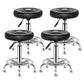 Modern Liftable Rotatable Counter Stool Steel Beauty Shop Bar Stool with Leather Cushion Gloss Black 4 Piece Set Clearhalo 'Bar Furniture' 'Bar Stools' 'bar_stools' 'furn' 'furn_bar_stools' 'furniture_bar_stools' 'Kitchen & Dining Furniture' 'kitchen&dining_furn' 'kitchen' 'kitchen_furn' Furniture' 4512671
