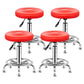 Modern Liftable Rotatable Counter Stool Steel Beauty Shop Bar Stool with Leather Cushion Light Red 4 Piece Set Clearhalo 'Bar Furniture' 'Bar Stools' 'bar_stools' 'furn' 'furn_bar_stools' 'furniture_bar_stools' 'Kitchen & Dining Furniture' 'kitchen&dining_furn' 'kitchen' 'kitchen_furn' Furniture' 4512683