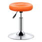 Modern Liftable Rotatable Counter Stool Steel Beauty Shop Bar Stool with Leather Cushion Orange 1 Piece Clearhalo 'Bar Furniture' 'Bar Stools' 'bar_stools' 'furn' 'furn_bar_stools' 'furniture_bar_stools' 'Kitchen & Dining Furniture' 'kitchen&dining_furn' 'kitchen' 'kitchen_furn' Furniture' 4512687