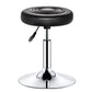 Modern Liftable Rotatable Counter Stool Steel Beauty Shop Bar Stool with Leather Cushion Black 1 Piece Clearhalo 'Bar Furniture' 'Bar Stools' 'bar_stools' 'furn' 'furn_bar_stools' 'furniture_bar_stools' 'Kitchen & Dining Furniture' 'kitchen&dining_furn' 'kitchen' 'kitchen_furn' Furniture' 4512690
