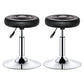Modern Liftable Rotatable Counter Stool Steel Beauty Shop Bar Stool with Leather Cushion Black 2 Piece Set Clearhalo 'Bar Furniture' 'Bar Stools' 'bar_stools' 'furn' 'furn_bar_stools' 'furniture_bar_stools' 'Kitchen & Dining Furniture' 'kitchen&dining_furn' 'kitchen' 'kitchen_furn' Furniture' 4512691