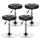 Modern Liftable Rotatable Counter Stool Steel Beauty Shop Bar Stool with Leather Cushion Black 4 Piece Set Clearhalo 'Bar Furniture' 'Bar Stools' 'bar_stools' 'furn' 'furn_bar_stools' 'furniture_bar_stools' 'Kitchen & Dining Furniture' 'kitchen&dining_furn' 'kitchen' 'kitchen_furn' Furniture' 4512692