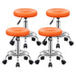 Modern Liftable Rotatable Counter Stool Steel Beauty Shop Bar Stool with Leather Cushion White-Orange 4 Piece Set Clearhalo 'Bar Furniture' 'Bar Stools' 'bar_stools' 'furn' 'furn_bar_stools' 'furniture_bar_stools' 'Kitchen & Dining Furniture' 'kitchen&dining_furn' 'kitchen' 'kitchen_furn' Furniture' 4512695